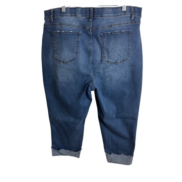 Terra & Sky Womens Pockets Zip Crop Jeans Size 20W - Picture 4 of 10